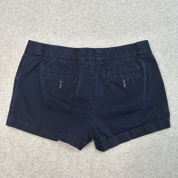 J.Crew Chino Short Womens 10 City Fit Classic Twill Mid-Rise Navy Blue Cotton - Picture 2 of 8